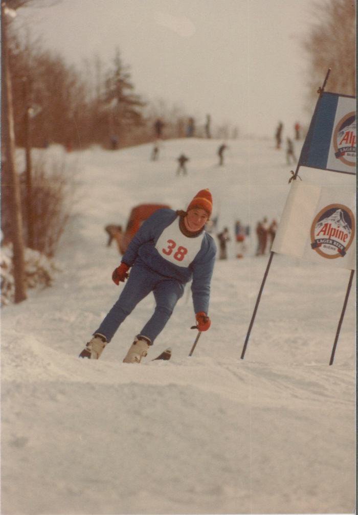 Alpine race training on the hill